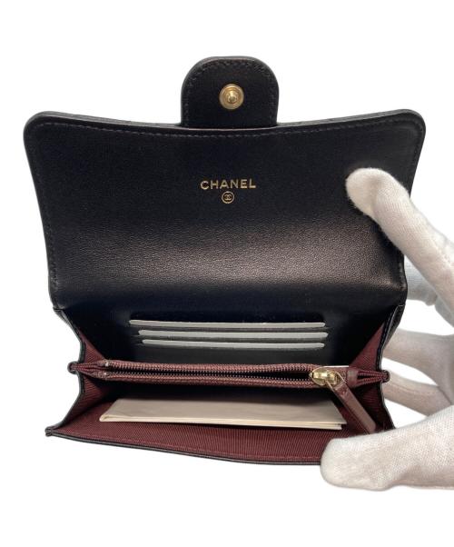 CHANEL（シャネル）CHANEL (シャネル) マトラッセココマークウォレット ブラックの古着・服飾アイテム
