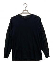 DIESEL（ディーゼル）の古着「ナイロン切替カットソー」｜ブラック