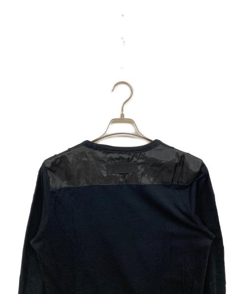 DIESEL（ディーゼル）DIESEL (ディーゼル) ナイロン切替カットソー ブラック サイズ:Sの古着・服飾アイテム