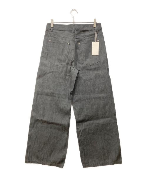 MENES（メネス）Menes (メネス) Okayama Selvedge Baggy Denim Slacks/オカヤマセルビッチバギーデニムスラックス ブラック サイズ:Lの古着・服飾アイテム