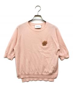 THE ROW / ザロウ | カシミヤ混 クルーネックニット | XS | サーモンベージュ | レディース ウィメンズ セーター：Vネック、タートルネック、クルーネックニット