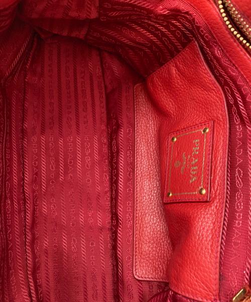 PRADA（プラダ）PRADA (プラダ) VITELLO PHENIX 2WAYレザートートバッグ レッドの古着・服飾アイテム