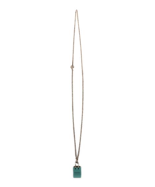 TIFFANY & Co.（ティファニー）Tiffany & Co. (ティファニー) ショッピングバッグネックレス シルバー×ブルーの古着・服飾アイテム