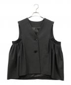 #Newansハッシュニュアンス）の古着「サイドギャザージレ」｜グレー