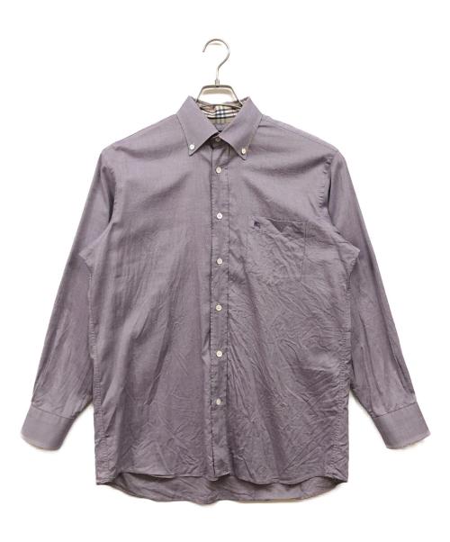 BURBERRY LONDON（バーバリーロンドン）BURBERRY LONDON (バーバリーロンドン) ノヴァチェックボタンダウンシャツ パープル サイズ:Lの古着・服飾アイテム