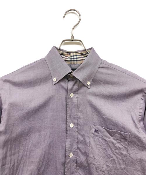 BURBERRY LONDON（バーバリーロンドン）BURBERRY LONDON (バーバリーロンドン) ノヴァチェックボタンダウンシャツ パープル サイズ:Lの古着・服飾アイテム