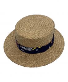 Sun Surf×Mr.FATMAN（サンサーフ×ミスターファットマン）の古着「WAIKIKI REEF ISLAND BOATER HAT」｜ベージュ