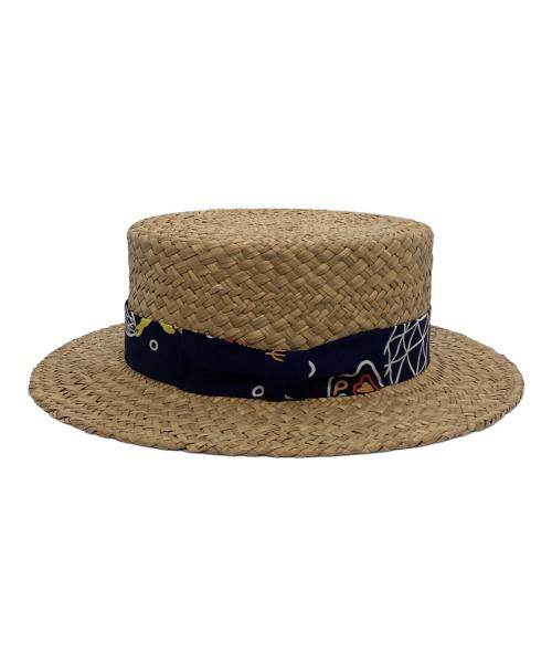 Sun Surf（サンサーフ）Sun Surf (サンサーフ) MR.FATMAN (ミスターファットマン) WAIKIKI REEF ISLAND BOATER HAT ベージュ サイズ:サイズ表記無しの古着・服飾アイテム