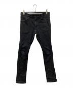NUMBER (N)INEナンバーナイン）の古着「SKINNY STRETCH BLACK DENIM JEANS OW」｜ブラック