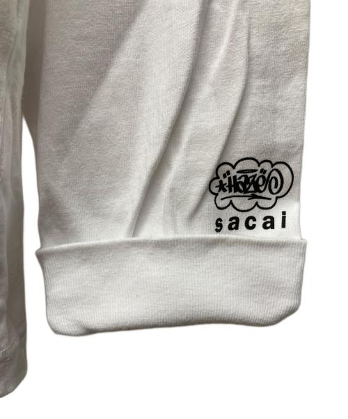 sacai（サカイ）sacai (サカイ) ONEKINDWORD. L/S T-shirt ホワイト サイズ:5の古着・服飾アイテム