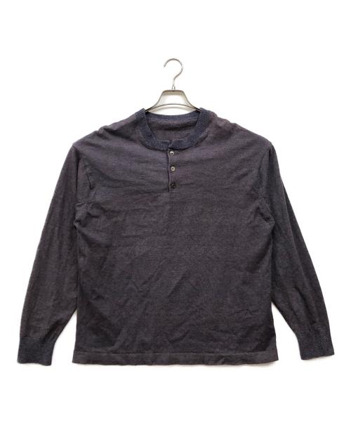crepuscule（クレプスキュール）crepuscule (クレプスキュール) Henry Neck L/S バイオレット サイズ:1の古着・服飾アイテム