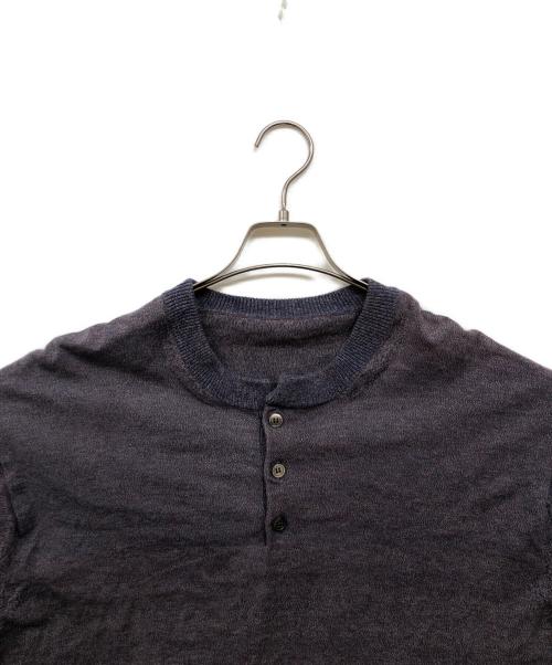 crepuscule（クレプスキュール）crepuscule (クレプスキュール) Henry Neck L/S バイオレット サイズ:1の古着・服飾アイテム