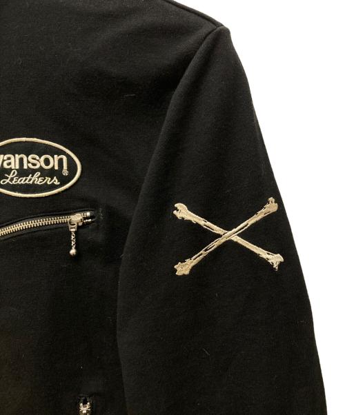 VANSON（バンソン）VANSON (バンソン) スウェットライダースジャケット ブラック サイズ:XLの古着・服飾アイテム