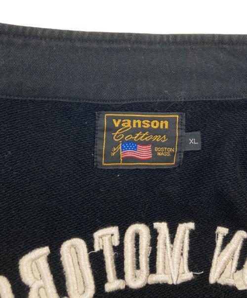 VANSON（バンソン）VANSON (バンソン) スウェットライダースジャケット ブラック サイズ:XLの古着・服飾アイテム