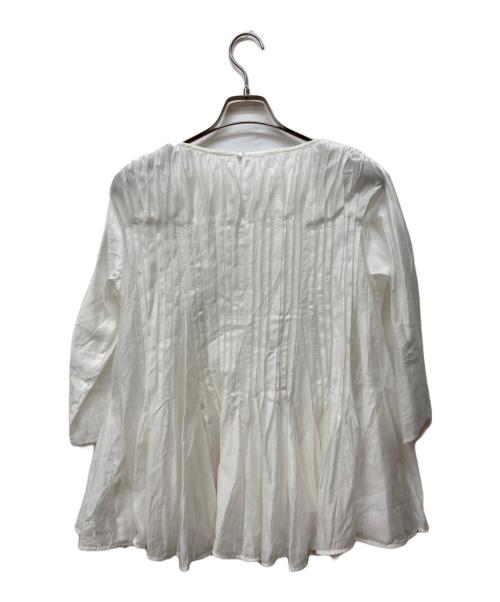 ANAYI（アナイ）ANAYI (アナイ) シアーオーガンジーマチフレア ブラウス ホワイト サイズ:38の古着・服飾アイテム