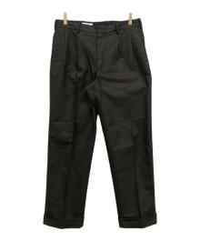 riprap（リップラップ）の古着「TWO TUCK SLACKS (ARMY SERGE)」｜ブラウン