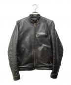 VANSONバンソン）の古着「MODEL B シングル ライダース」｜ブラック