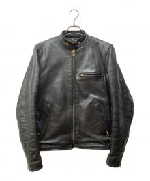 VANSON（バンソン）の古着「MODEL B シングル ライダース」｜ブラック