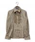 BURBERRY BLUE LABEL（バーバリー ブルー レーベル）の古着「フリルストライプシャツ」｜ブラウン