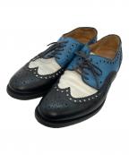 Salvatore Ferragamoサルヴァトーレ フェラガモ）の古着「ウィングチップシューズ」｜ブルー×ブラック