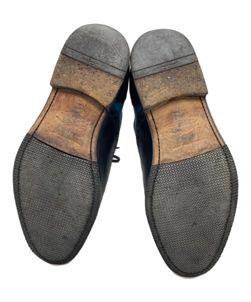 Salvatore Ferragamo（サルヴァトーレ フェラガモ）Salvatore Ferragamo (サルヴァトーレ フェラガモ) ウィングチップシューズ ブルー×ブラック サイズ:7 1/2EE　の古着・服飾アイテム