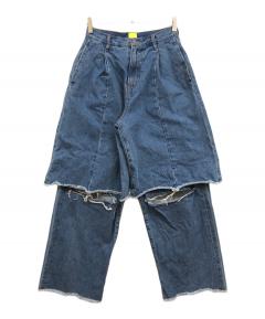 中古・古着通販】niko and (ニコアンド) ラインデニムパンツ ブルー