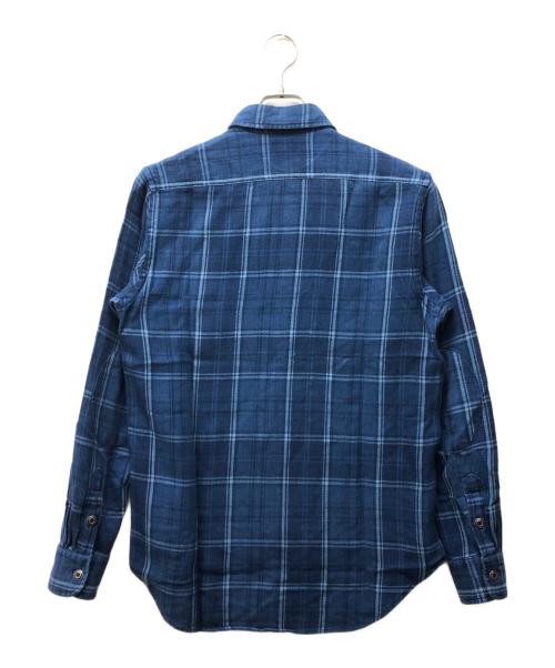 POLO RALPH LAUREN（ポロ・ラルフローレン）POLO RALPH LAUREN (ポロ・ラルフローレン) RELAXED FIT インディゴワークシャツ ネイビー サイズ:Mの古着・服飾アイテム