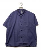 MHLエムエイチエル）の古着「ORGANIC COTTON SHIRTING 半袖シャツ」｜ネイビー