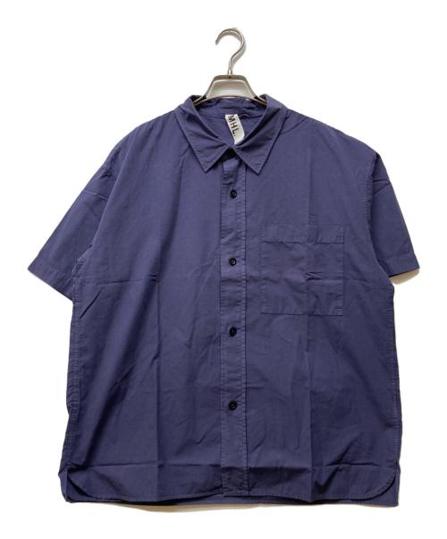 MHL（エムエイチエル）MHL (エムエイチエル) ORGANIC COTTON SHIRTING 半袖シャツ ネイビー サイズ:Lの古着・服飾アイテム