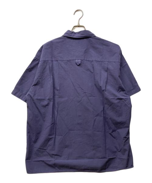 MHL（エムエイチエル）MHL (エムエイチエル) ORGANIC COTTON SHIRTING 半袖シャツ ネイビー サイズ:Lの古着・服飾アイテム