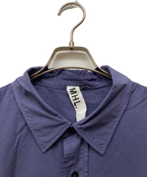 MHL（エムエイチエル）MHL (エムエイチエル) ORGANIC COTTON SHIRTING 半袖シャツ ネイビー サイズ:Lの古着・服飾アイテム