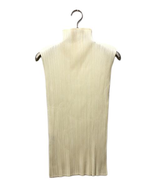 PLEATS PLEASE（プリーツプリーズ）PLEATS PLEASE (プリーツプリーズ) プリーツハイネックカットソー イエロー サイズ:3の古着・服飾アイテム