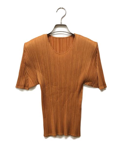 PLEATS PLEASE（プリーツプリーズ）PLEATS PLEASE (プリーツプリーズ) プリーツカットソー オレンジ サイズ:4の古着・服飾アイテム