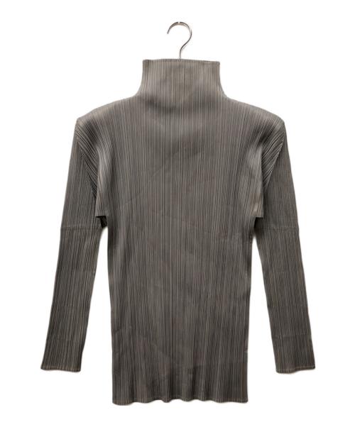 PLEATS PLEASE（プリーツプリーズ）PLEATS PLEASE (プリーツプリーズ) プリーツハイネックカットソー グレー サイズ:3の古着・服飾アイテム