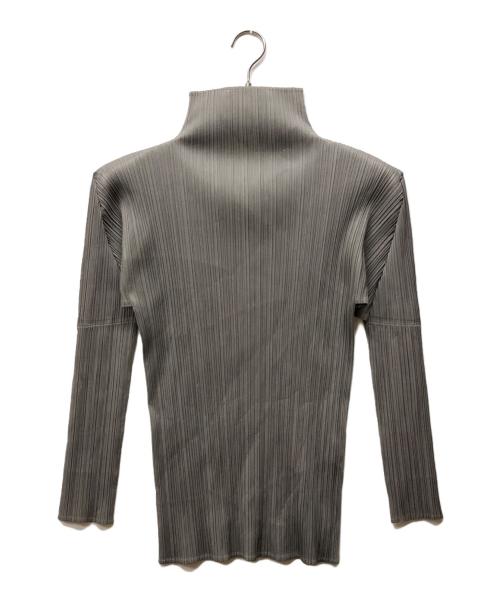 PLEATS PLEASE（プリーツプリーズ）PLEATS PLEASE (プリーツプリーズ) プリーツハイネックカットソー グレー サイズ:3の古着・服飾アイテム