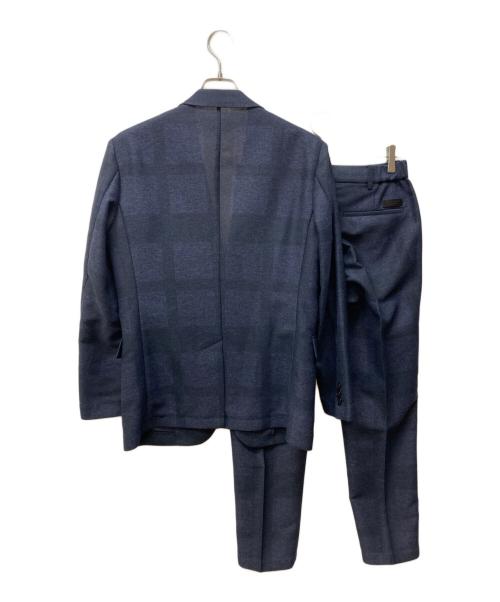 BLACK LABEL CRESTBRIDGE（ブラックレーベル クレストブリッジ）BLACK LABEL CRESTBRIDGE (ブラックレーベル クレストブリッジ) シャドークレストブリッジチェックカラミジャケットセットアップスーツ ネイビー サイズ:Mの古着・服飾アイテム