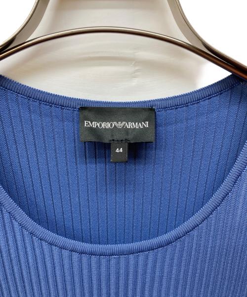 EMPORIO ARMANI（エンポリオ アルマーニ）EMPORIO ARMANI (エンポリオ アルマーニ) ニットワンピース ブルー サイズ:44の古着・服飾アイテム