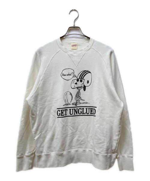 FREERAGE（フリーレイジ）FREERAGE (フリーレイジ) PEANUTS (ピーナッツ) ラグランスウェット ホワイト サイズ:XXLの古着・服飾アイテム