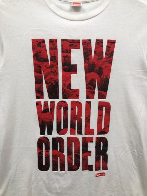 SUPREME（シュプリーム）Supreme (シュプリーム) WORLD ORDER TEE レッド×ホワイト サイズ:Lの古着・服飾アイテム