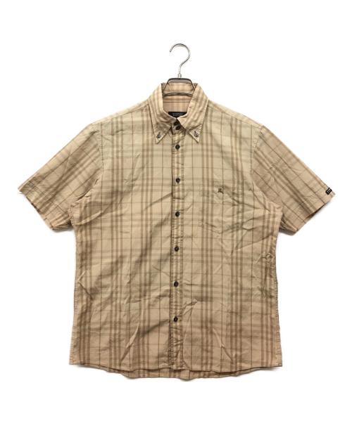 BURBERRY BLACK LABEL（バーバリーブラックレーベル）BURBERRY BLACK LABEL (バーバリーブラックレーベル) チェック柄ボタンダウンシャツ ベージュ サイズ:3の古着・服飾アイテム
