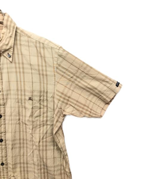 BURBERRY BLACK LABEL（バーバリーブラックレーベル）BURBERRY BLACK LABEL (バーバリーブラックレーベル) チェック柄ボタンダウンシャツ ベージュ サイズ:3の古着・服飾アイテム