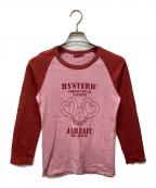 Hysteric Glamourヒステリックグラマー）の古着「ハート手錠 ラグランカットソー」｜レッド