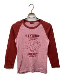 Hysteric Glamour（ヒステリックグラマー）の古着「ハート手錠 ラグランカットソー」｜レッド