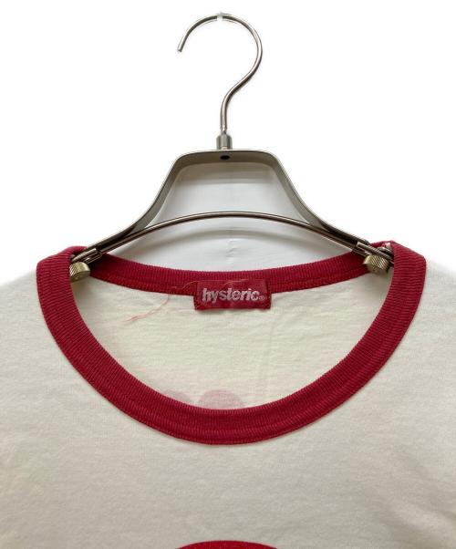 Hysteric Glamour（ヒステリックグラマー）Hysteric Glamour (ヒステリックグラマー) FUCK HOUSE WORK リンガーTシャツ アイボリー サイズ:FREEの古着・服飾アイテム