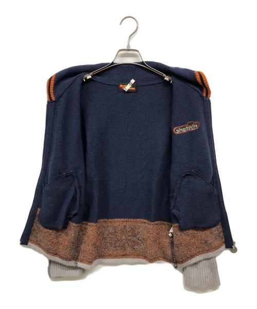 Hysteric Glamour（ヒステリックグラマー）Hysteric Glamour (ヒステリックグラマー) ノルディックジップニット ネイビー サイズ:FREEの古着・服飾アイテム