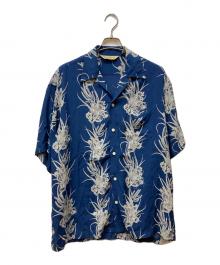 SCHOTT BROS.（ショットブロス）の古着「RAYON SHIRT CACTUS」｜ブルー