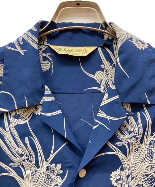SCHOTT BROS.（ショット）SCHOTT BROS. (ショット) RAYON SHIRT CACTUS ブルー サイズ:xlの古着・服飾アイテム