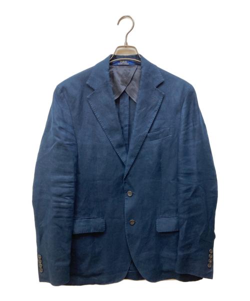 POLO RALPH LAUREN（ポロ・ラルフローレン）POLO RALPH LAUREN (ポロ・ラルフローレン) リネンテーラードジャケット ブルー サイズ:38Sの古着・服飾アイテム