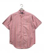 POLO RALPH LAURENポロ・ラルフローレン）の古着「半袖ボタンダウンシャツ」｜ピンク×ブルー