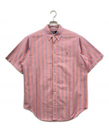 POLO RALPH LAUREN（ポロ・ラルフローレン）の古着「半袖ボタンダウンシャツ」｜ピンク×ブルー